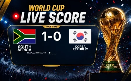 Full-time: South Africa 1-0 Korea Republic