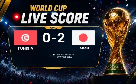 GOAL | Tunisia 0-2 Japan — Ayase Ueda (31')