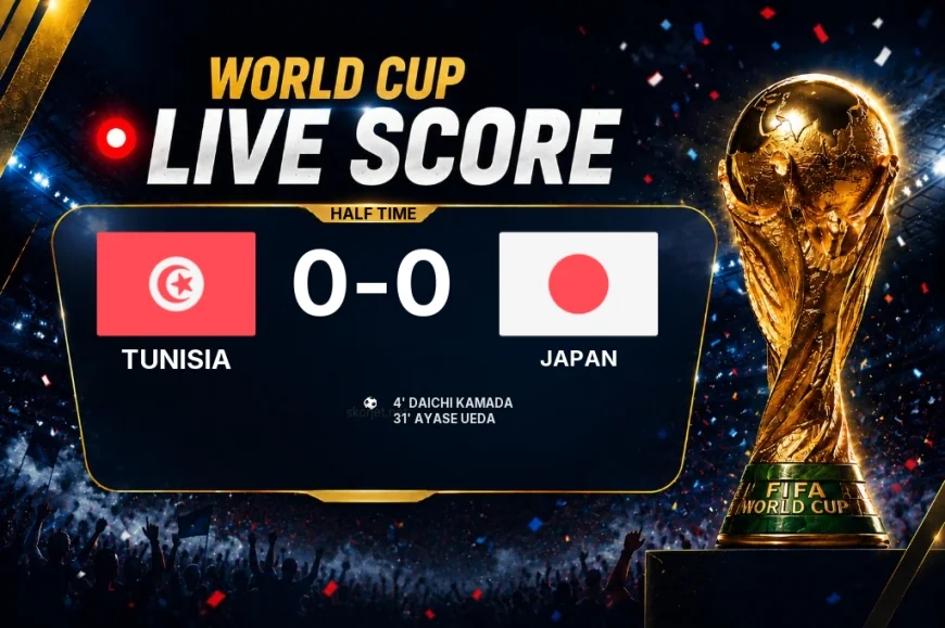 Tunisia vs Japan: first half ends 0-2