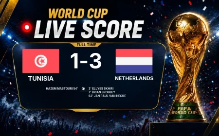 2026 FIFA World Cup | Tunisia 1-3 Netherlands result