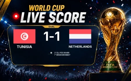 GOAL | Tunisia 1-1 Netherlands — Brian Brobbey (7')