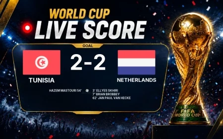 GOAL | Tunisia 2-2 Netherlands — Jan Paul van Hecke (62')