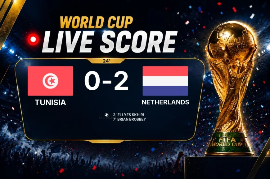 LIVE SCORE - World Cup: Tunisia 0 - 2 Netherlands (Match in progress)