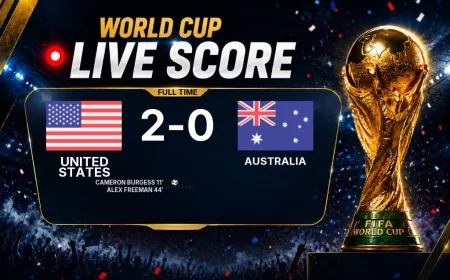 Full-time: United States 2-0 Australia
