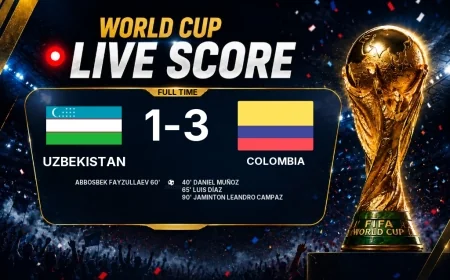 World Cup: Uzbekistan 1-3 Colombia — match report