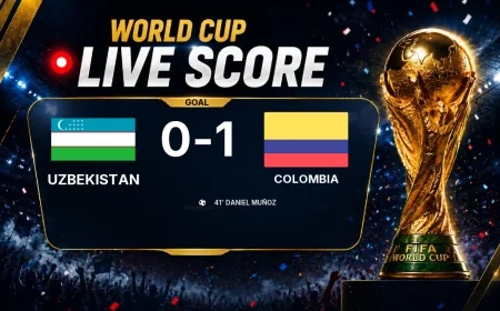 GOAL | Uzbekistan 0-1 Colombia — Daniel Muñoz (41')