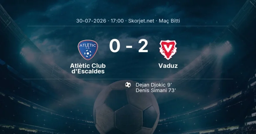 Atlètic Club d'Escaldes 0-2 Vaduz - maç özeti | Avrupa Konferans Ligi