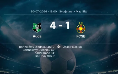 Avrupa Konferans Ligi | Auda 4-1 FCSB sonucu