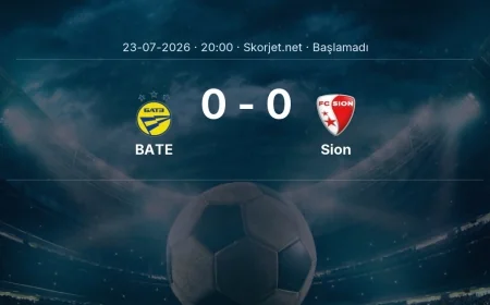 BATE - Sion maçı ne zaman, saat kaçta? | Avrupa Konferans Ligi