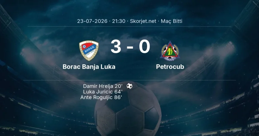 Maç sonucu: Borac Banja Luka 3-0 Petrocub | Avrupa Konferans Ligi