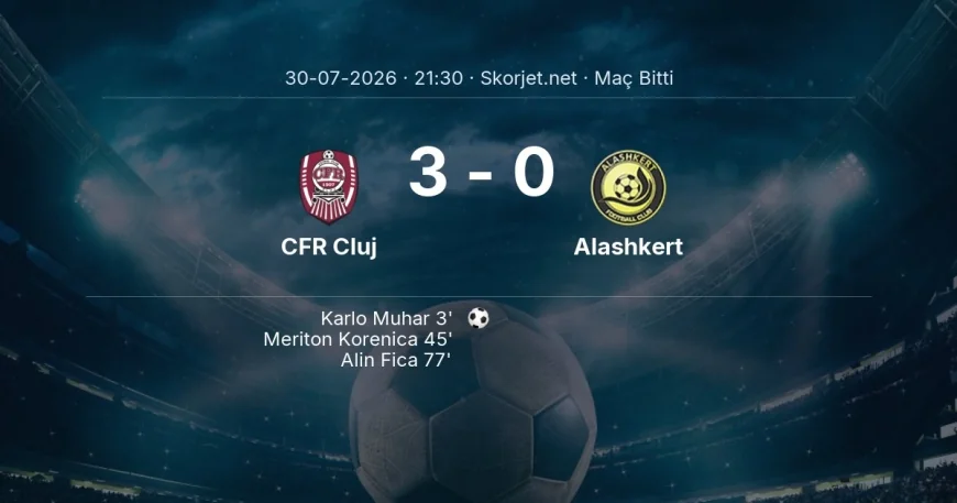 CFR Cluj 3-0 Alashkert - maç özeti | Avrupa Konferans Ligi