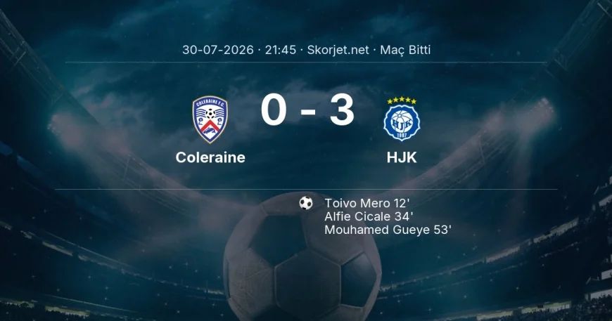 Maç sonucu: Coleraine 0-3 HJK | Avrupa Konferans Ligi
