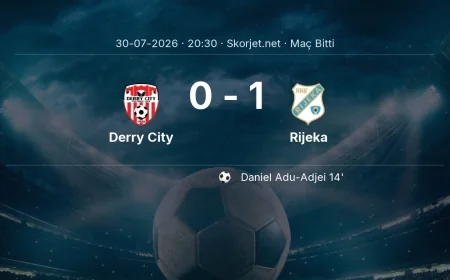 Maç sonucu: Derry City 0-1 Rijeka | Avrupa Konferans Ligi