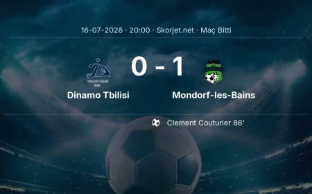 Avrupa Konferans Ligi | Dinamo Tbilisi 0-1 Mondorf-les-Bains sonucu