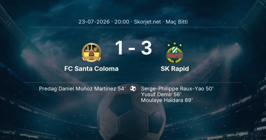 Maç sonucu: FC Santa Coloma 1-3 SK Rapid | Avrupa Konferans Ligi