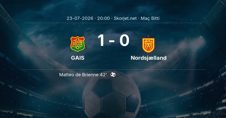 Maç sonucu: GAIS 1-0 Nordsjælland | Avrupa Konferans Ligi