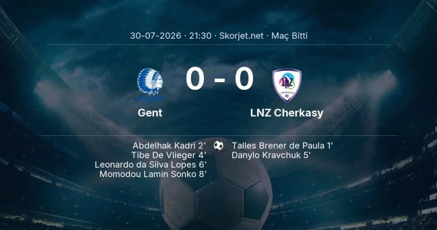 Avrupa Konferans Ligi | Gent 0-0 LNZ Cherkasy sonucu