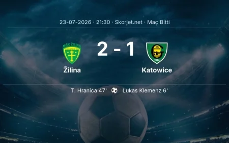 Maç sonucu: Žilina 2-1 Katowice | Avrupa Konferans Ligi