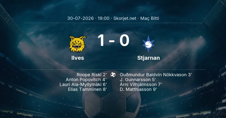 Maç sonucu: Ilves 1-0 Stjarnan | Avrupa Konferans Ligi