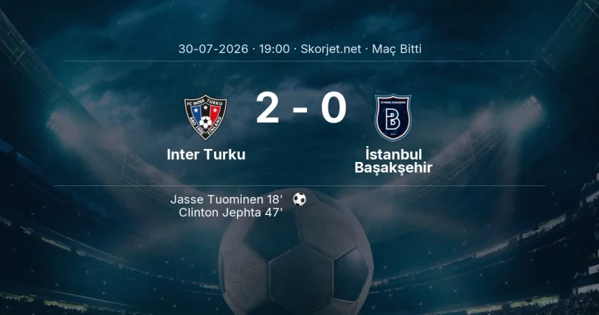Avrupa Konferans Ligi | Inter Turku 2-0 İstanbul Başakşehir sonucu