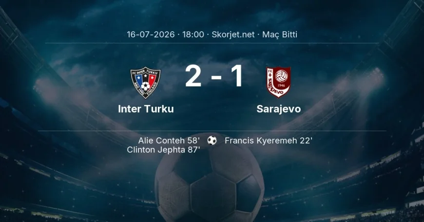 Maç sonucu: Inter Turku 2-1 Sarajevo | Avrupa Konferans Ligi