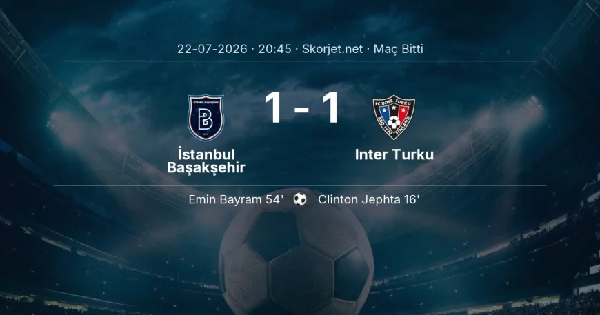Maç sonucu: İstanbul Başakşehir 1-1 Inter Turku | Avrupa Konferans Ligi