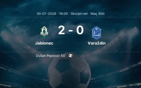 Jablonec 2-0 Varaždin - maç özeti | Avrupa Konferans Ligi