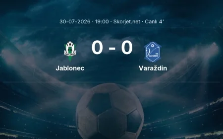 Jablonec - Varaždin maçı başladı | Avrupa Konferans Ligi