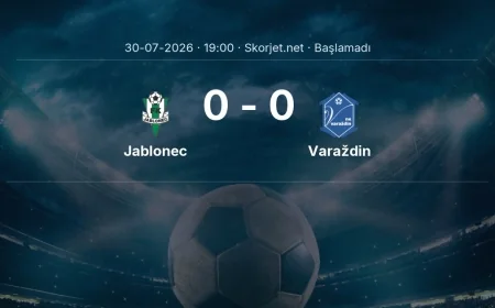 Avrupa Konferans Ligi: Jablonec - Varaždin kadro ve maç öncesi