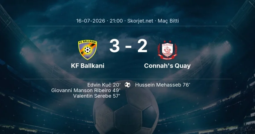KF Ballkani 3-2 Connah's Quay - maç özeti | Avrupa Konferans Ligi