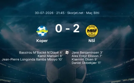 Avrupa Konferans Ligi | Koper 0-2 NSÍ sonucu