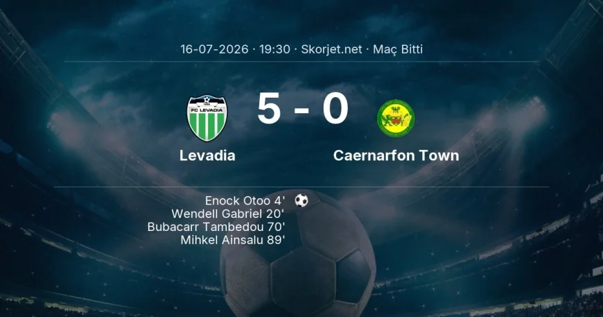Avrupa Konferans Ligi | Levadia 5-0 Caernarfon Town sonucu