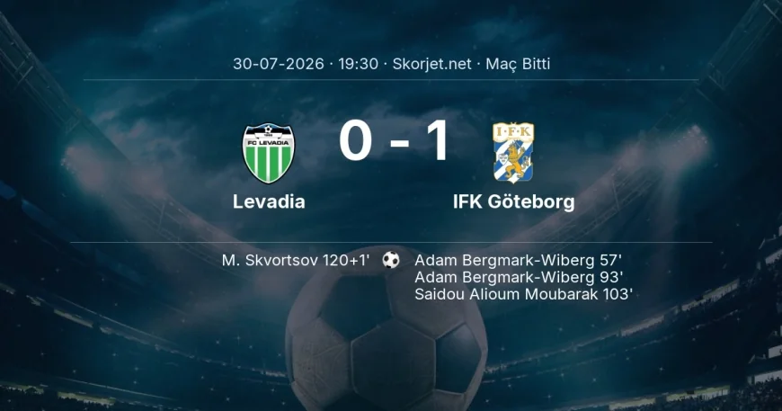 Maç sonucu: Levadia 0-1 IFK Göteborg | Avrupa Konferans Ligi