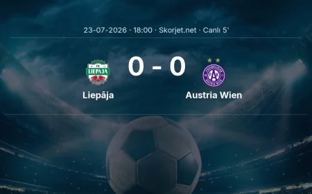 Liepāja - Austria Wien maçı başladı | Avrupa Konferans Ligi
