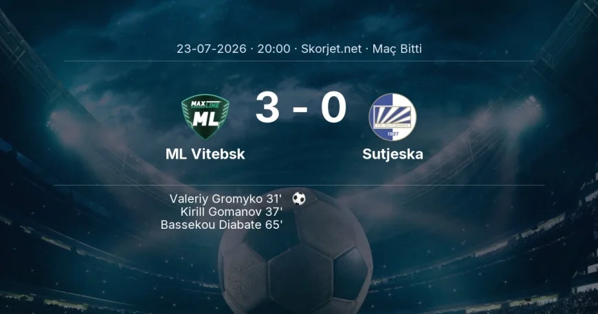 Avrupa Konferans Ligi | ML Vitebsk 3-0 Sutjeska sonucu