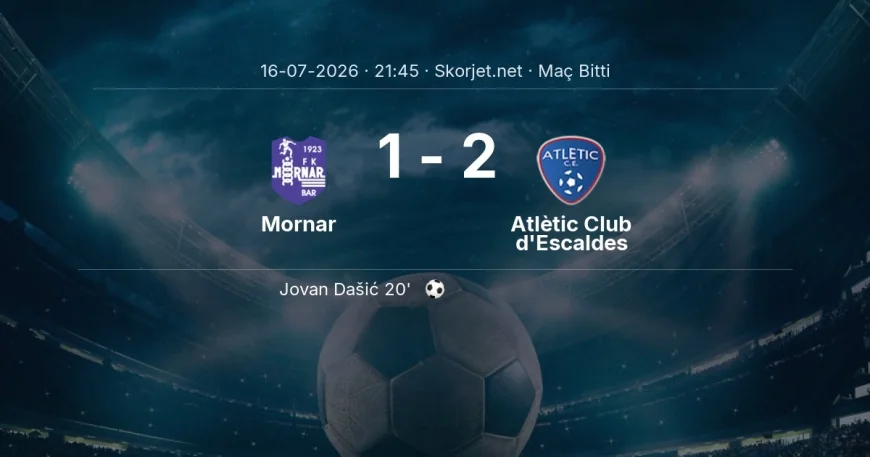 Maç sonucu: Mornar 1-2 Atlètic Club d'Escaldes | Avrupa Konferans Ligi