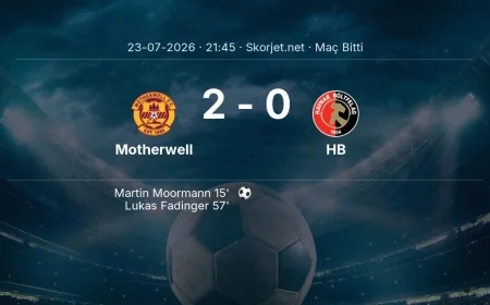 Maç sonucu: Motherwell 2-0 HB | Avrupa Konferans Ligi