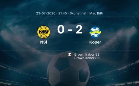 Maç sonucu: NSÍ 0-2 Koper | Avrupa Konferans Ligi