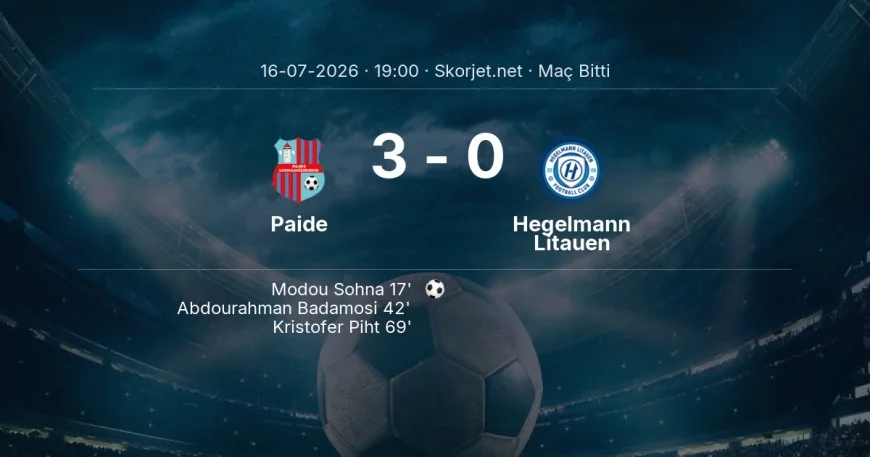 Paide 3-0 Hegelmann Litauen - maç özeti | Avrupa Konferans Ligi