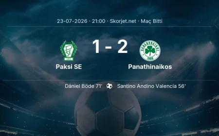 Avrupa Konferans Ligi | Paksi SE 1-2 Panathinaikos sonucu