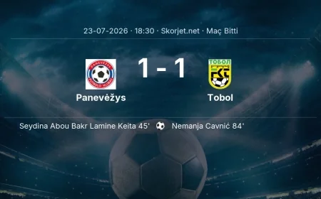 Avrupa Konferans Ligi | Panevėžys 1-1 Tobol sonucu
