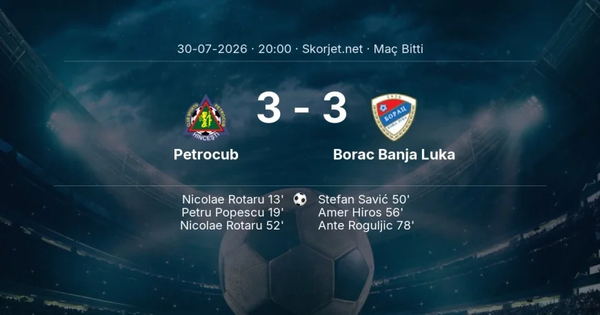 Avrupa Konferans Ligi | Petrocub 3-3 Borac Banja Luka sonucu