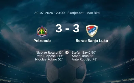 Avrupa Konferans Ligi | Petrocub 3-3 Borac Banja Luka sonucu