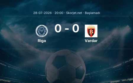 Avrupa Konferans Ligi: Riga - Vardar maç bilgileri