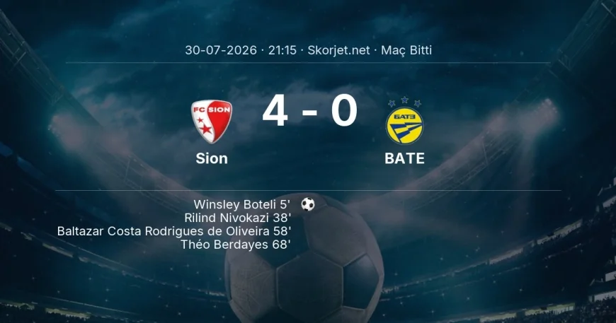 Sion 4-0 BATE - maç özeti | Avrupa Konferans Ligi