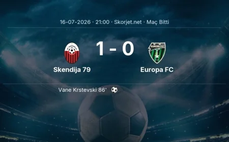 Avrupa Konferans Ligi | Skendija 79 1-0 Europa FC sonucu