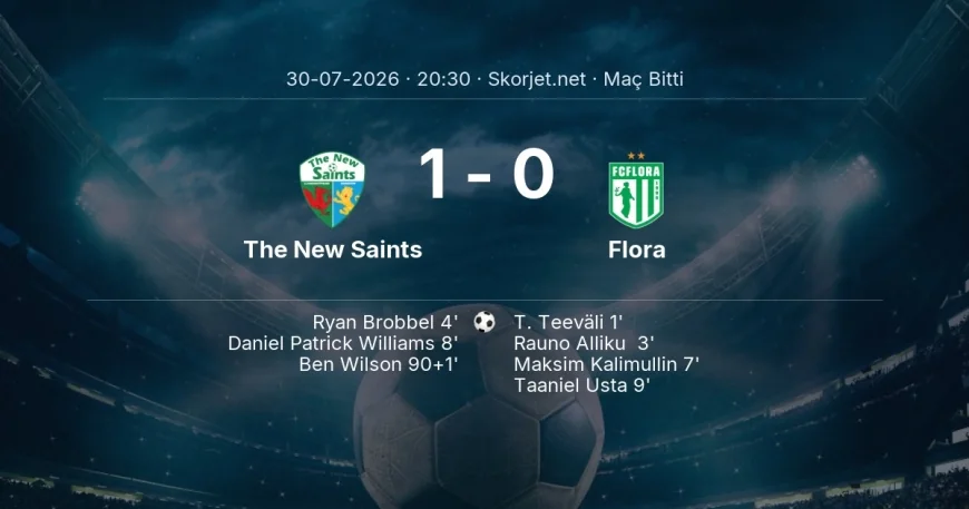 Maç sonucu: The New Saints 1-0 Flora | Avrupa Konferans Ligi