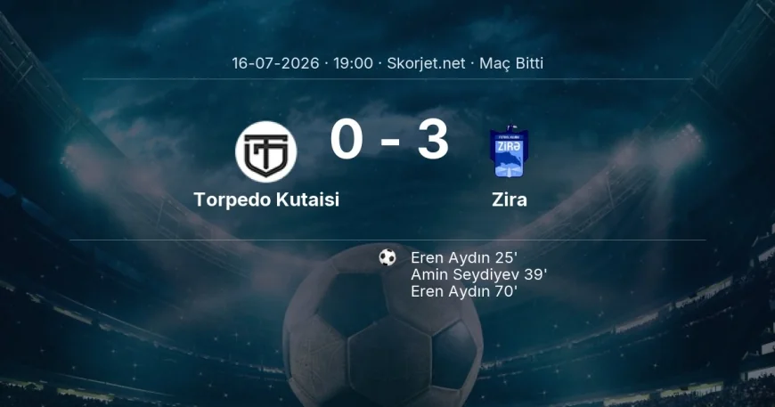 Avrupa Konferans Ligi | Torpedo Kutaisi 0-3 Zira sonucu