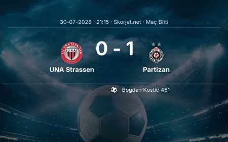 Maç sonucu: UNA Strassen 0-1 Partizan | Avrupa Konferans Ligi