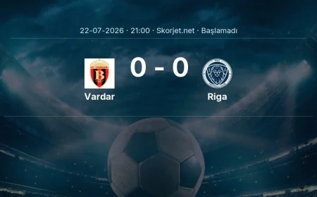 Vardar - Riga maçı öncesi | Avrupa Konferans Ligi